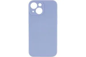 Чехол силиконовый с защитой камеры для Apple iPhone 13, iPhone 14 (голубой)