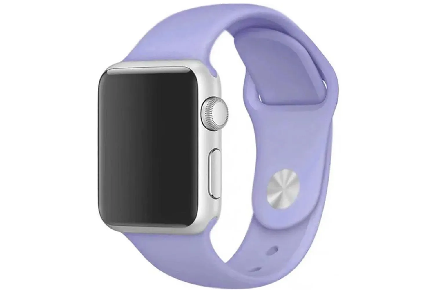 Ремешок силиконовый Apple Watch 42mm, 44mm, 45mm, MS (лавандовый)