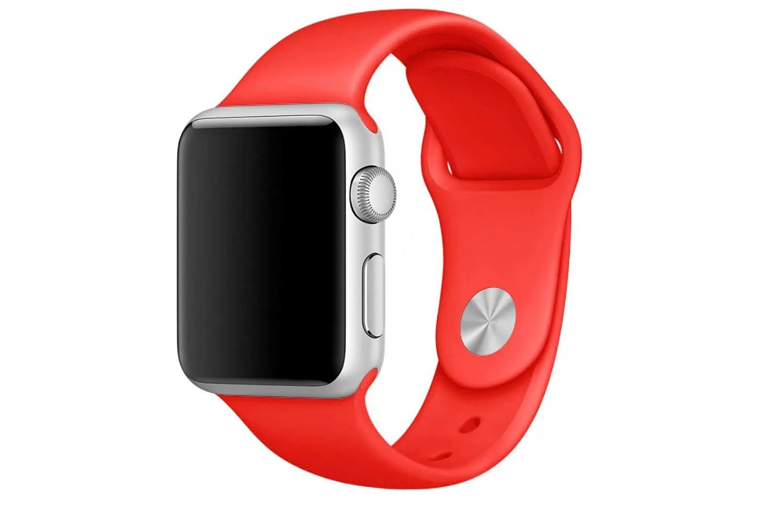 Ремешок силиконовый Apple Watch 38mm, 40mm, 41mm, ML (красный)