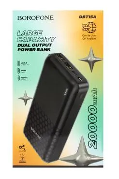 Внешний аккумулятор Power Bank Borofone 20000mAh DBT15A, (черный)