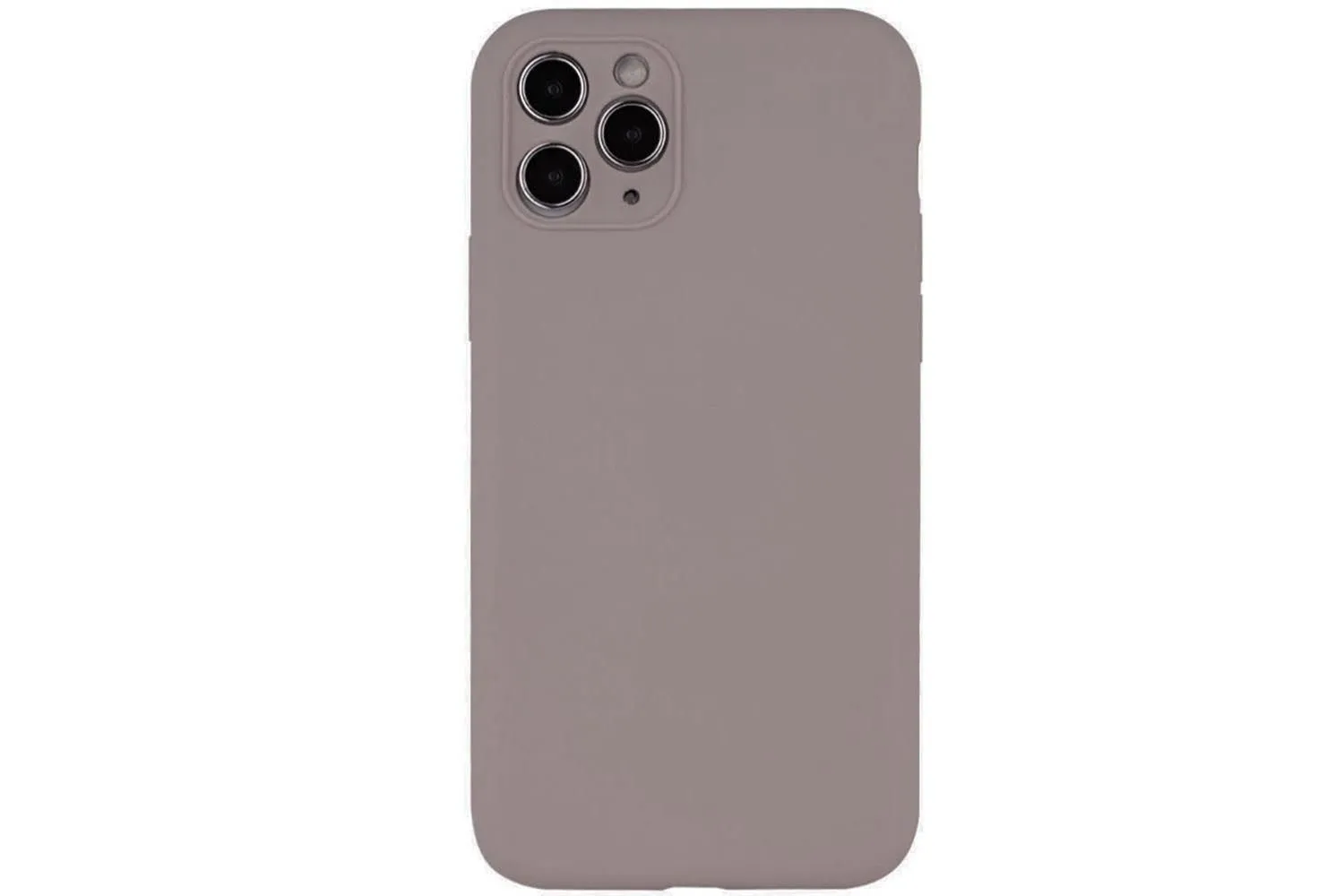 Чехол силиконовый с защитой камеры для Apple iPhone 12 Pro (серый песок)