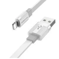 Кабель USB - Lightning BOROFONE BX89 Union 2.4A, 1 м (белый/серый)