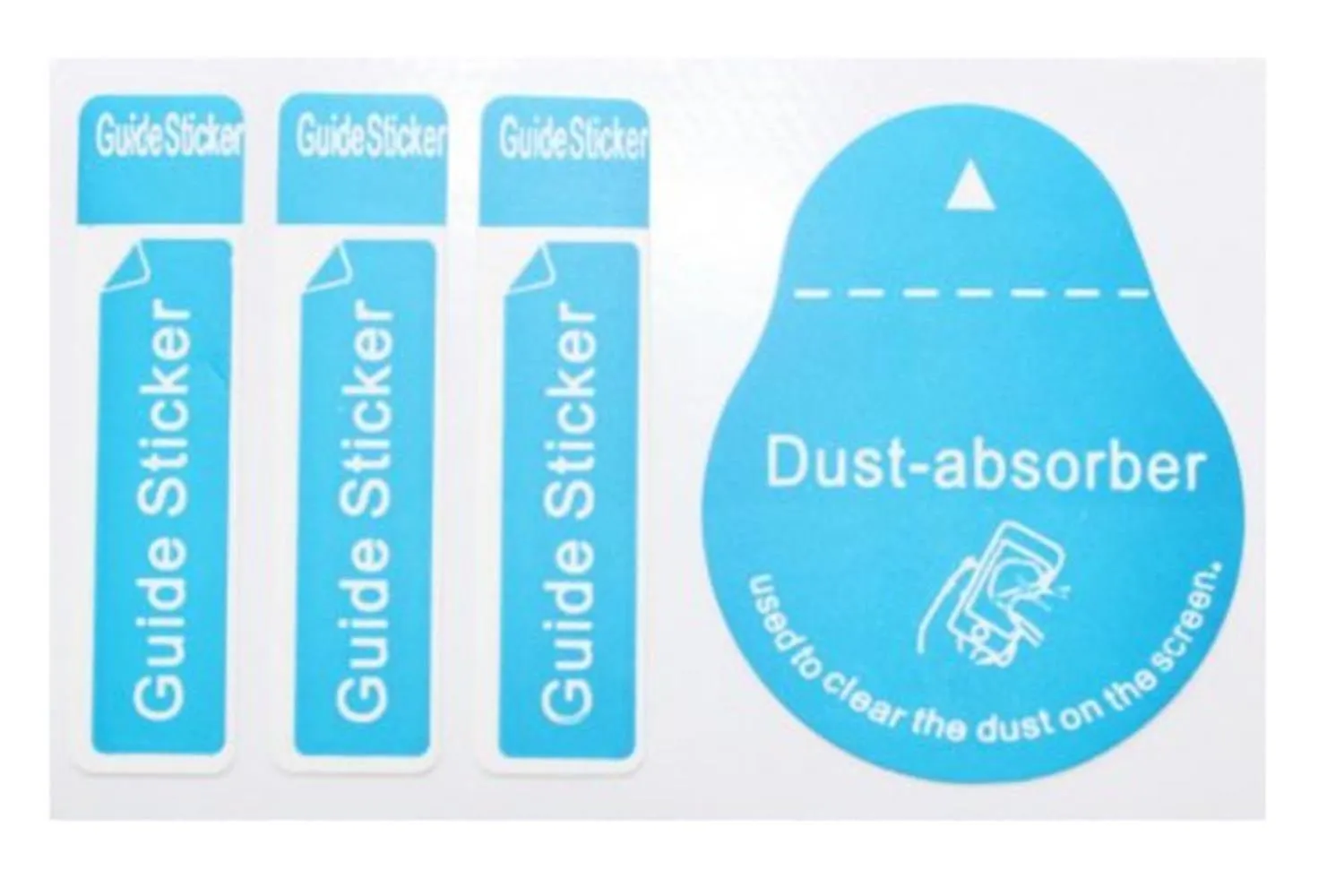 Стикеры для удаления пыли при наклейке стекла (синий)