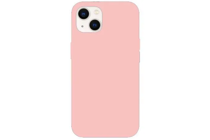 Чехол силиконовый для Apple iPhone 13 (нежно - розовый)