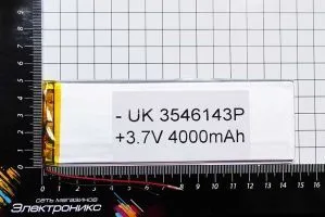 Литий-полимерный аккумулятор BW3546143 (135X46x3mm) 3.7V 4000mAh