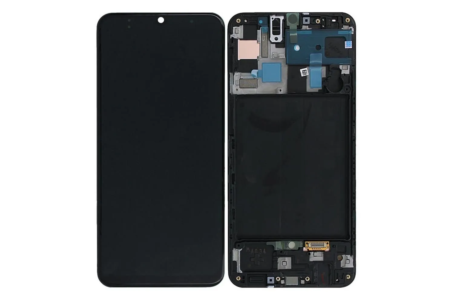 Дисплей Samsung Galaxy A50 SM-A505F в сборе с сенсором с рамкой (черный) ориг
