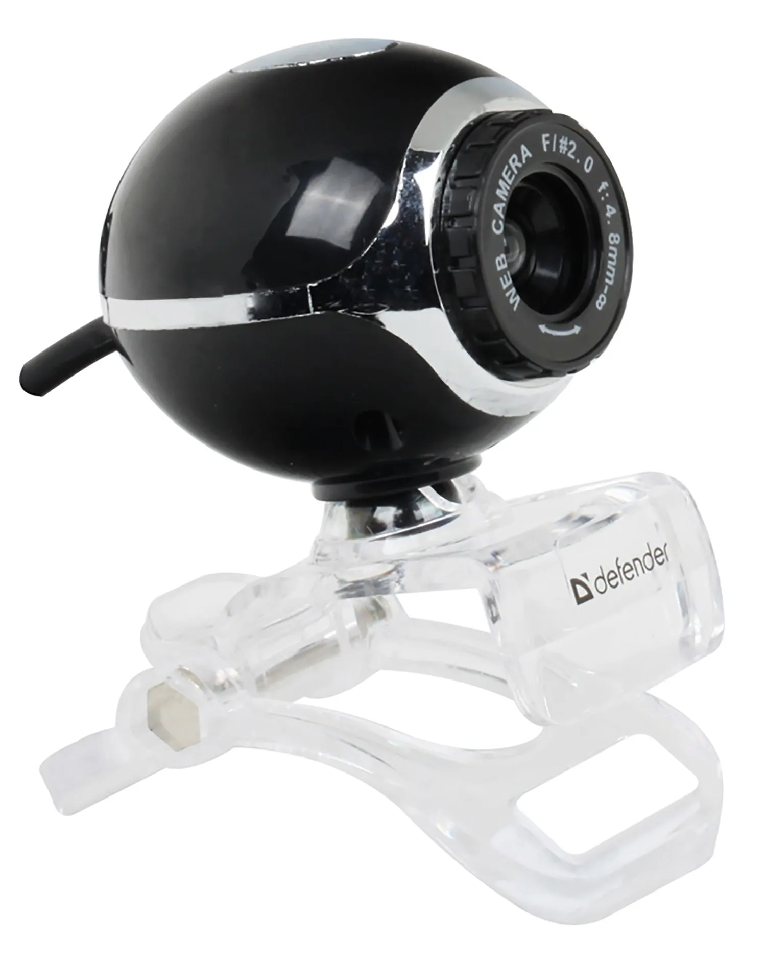 Камера Web Defender C-090 0.3мп с интерполяцией до 16мп USB встроенный микрофон (черный)