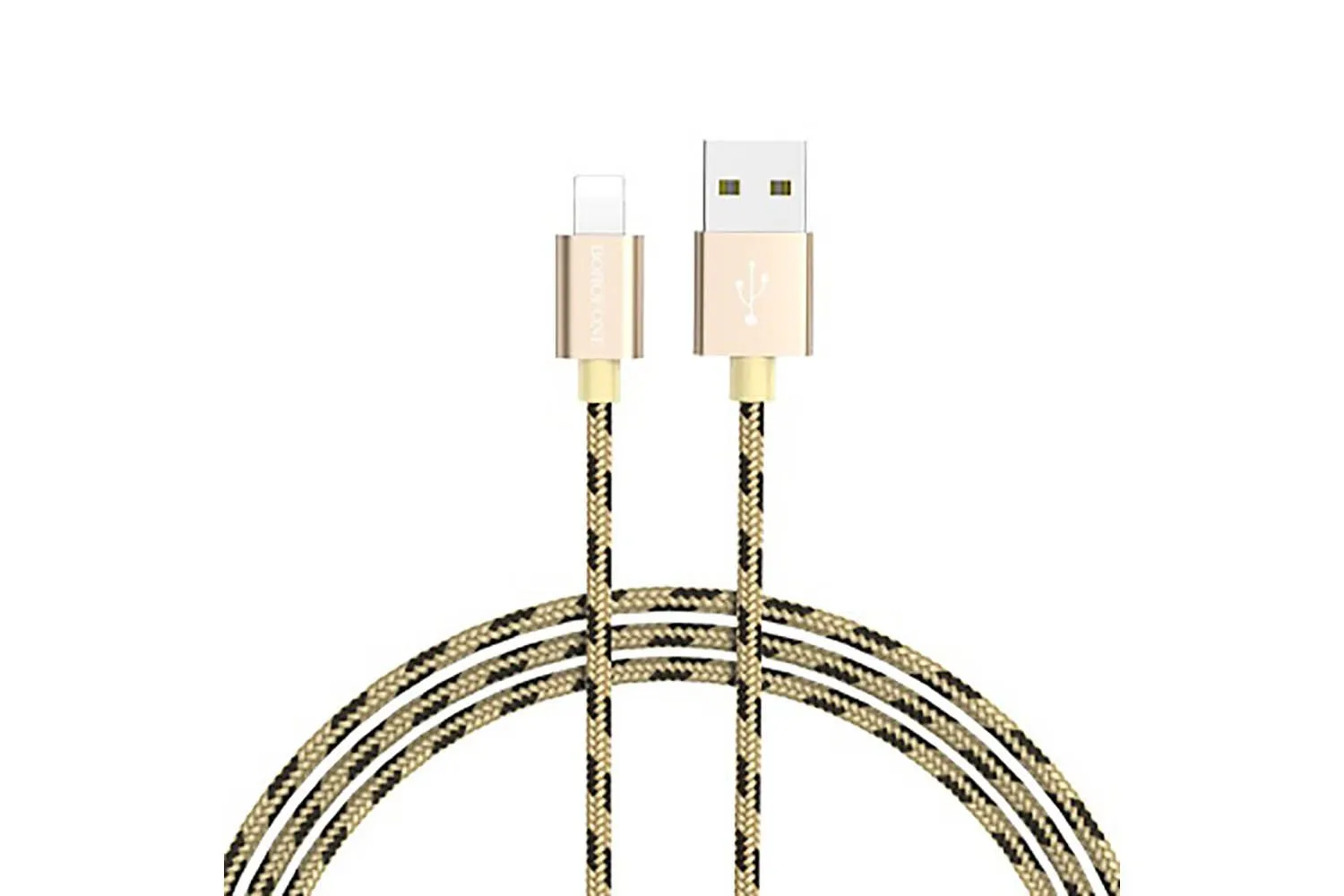 Кабель USB - Lightning BOROFONE BX24 Ring current 2.4A, 1м (золото)