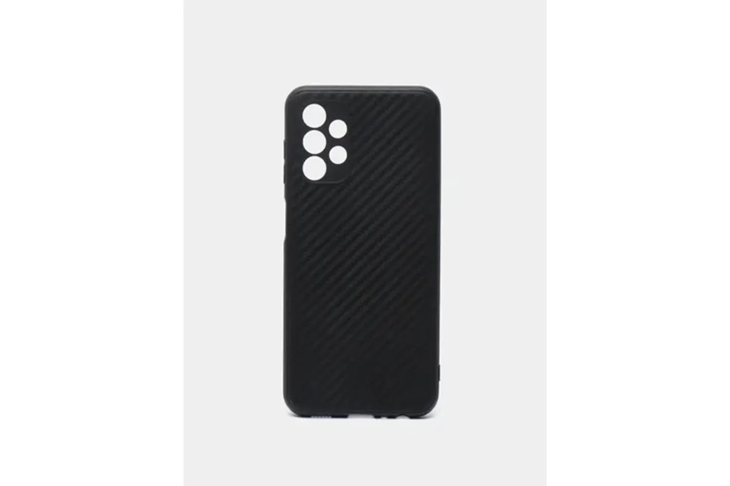 Силиконовый чехол кейс карбон Samsung Galaxy A13 4G (черный)
