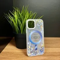 Чехол TPU матовый с принтом цветы Enjoy Spring с MagSafe Apple iPhone 12 Pro Max (белый)