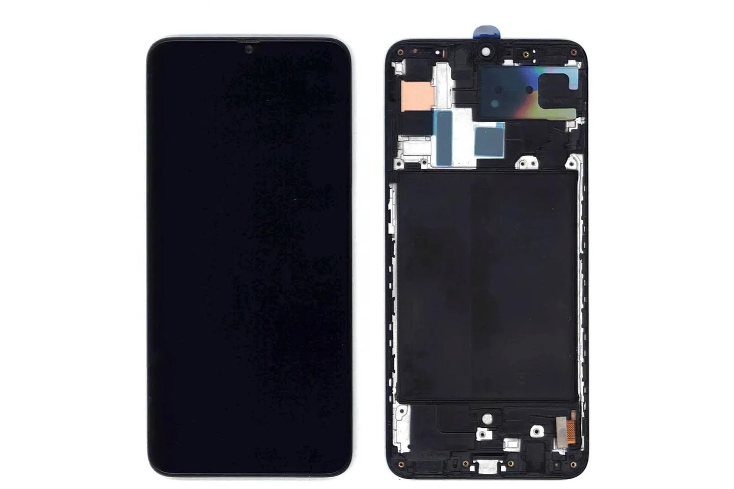 Дисплей Samsung Galaxy A70 2019 SM-A705F в сборе с сенсором OLED в рамке (черный)