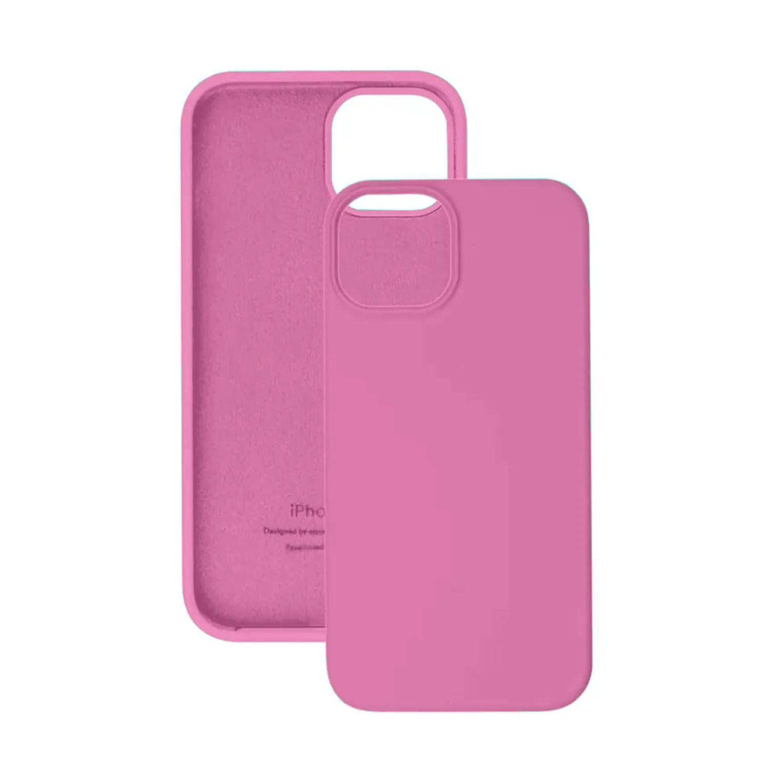 Чехол силиконовый для Apple iPhone 15 Pro (ярко-розовый)