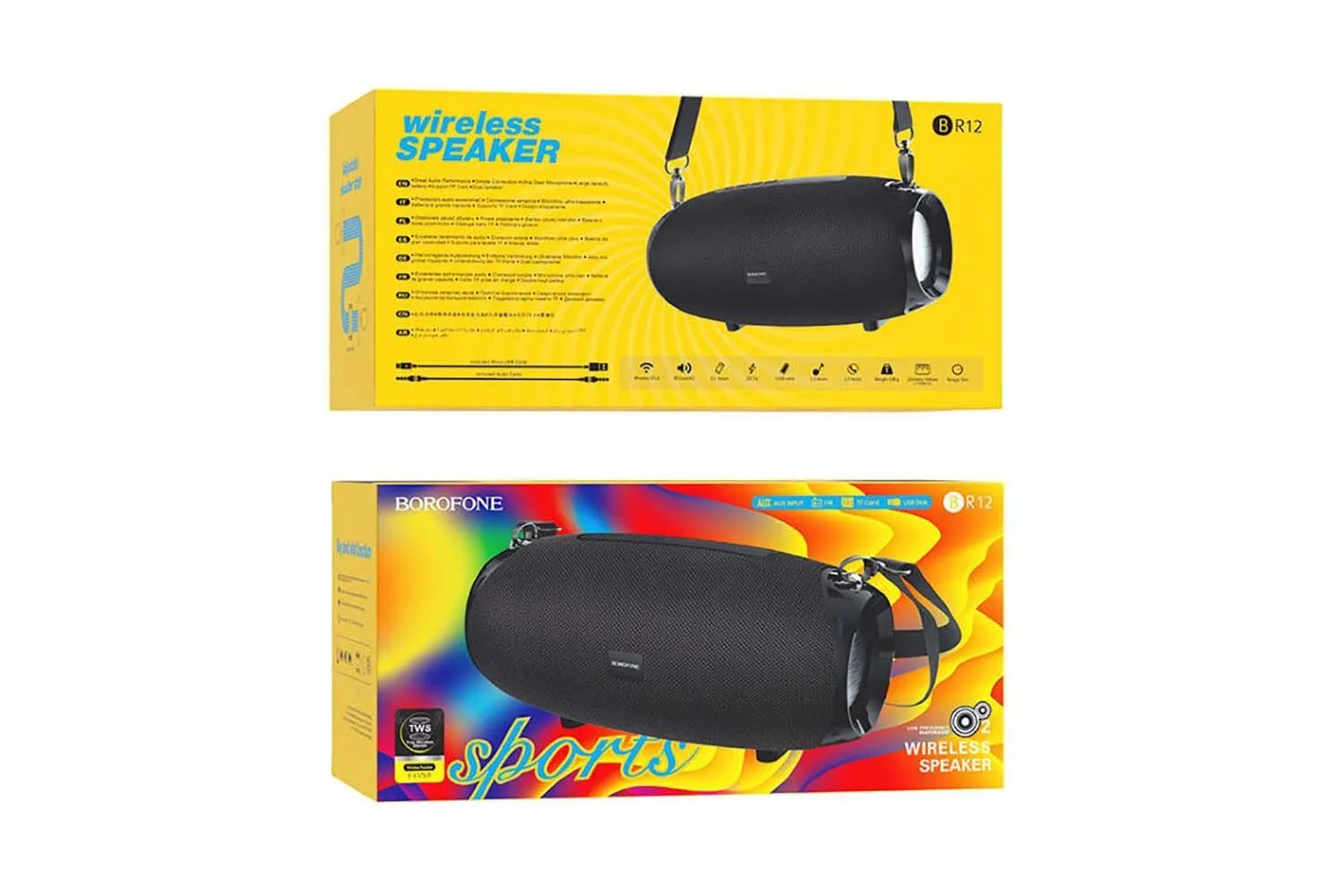 Портативная колонка Borofone BR12 Amplio sports wireless speaker (черный)