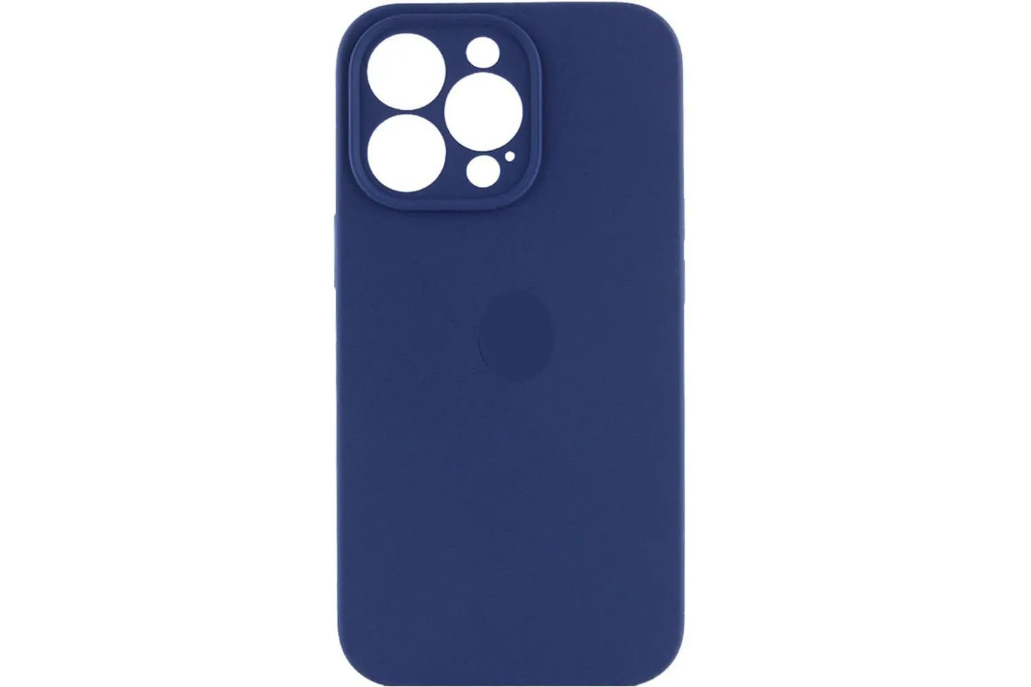 Чехол силиконовый с защитой камеры для Apple iPhone 14 Pro Max (синий)