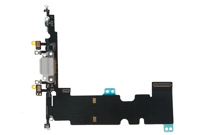 Шлейф Apple iPhone 8 Plus с разъемом зарядки и микрофоном (белый)
