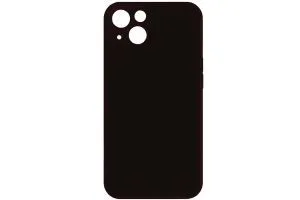 Чехол силиконовый с защитой камеры для Apple iPhone 13, iPhone 14 (чёрный)