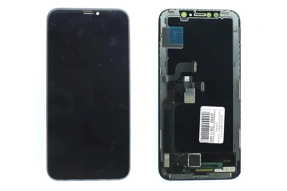 Дисплей Apple iPhone X переклейка в сборе с сенсором (черный)