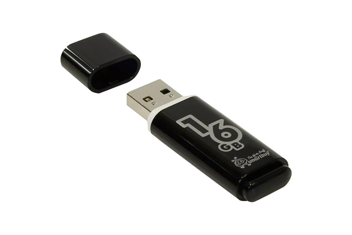 Флеш-накопитель USB 16GB SmartBuy Glossy (черный)