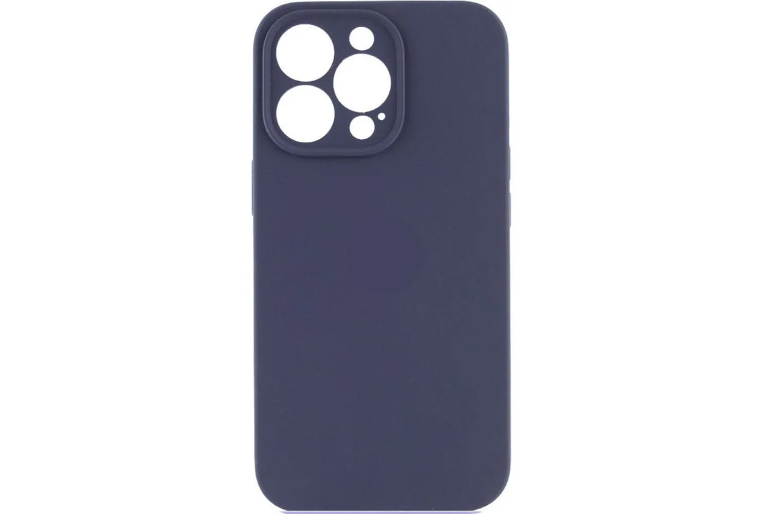 Чехол силиконовый с защитой камеры для Apple iPhone 13 Pro Max (темно - синий)
