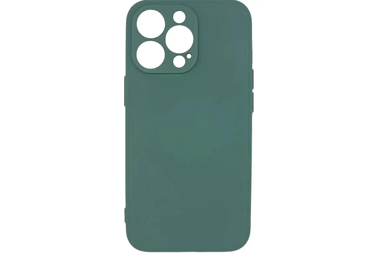Чехол силиконовый с защитой камеры для Apple iPhone 14 Pro (изумрудный)