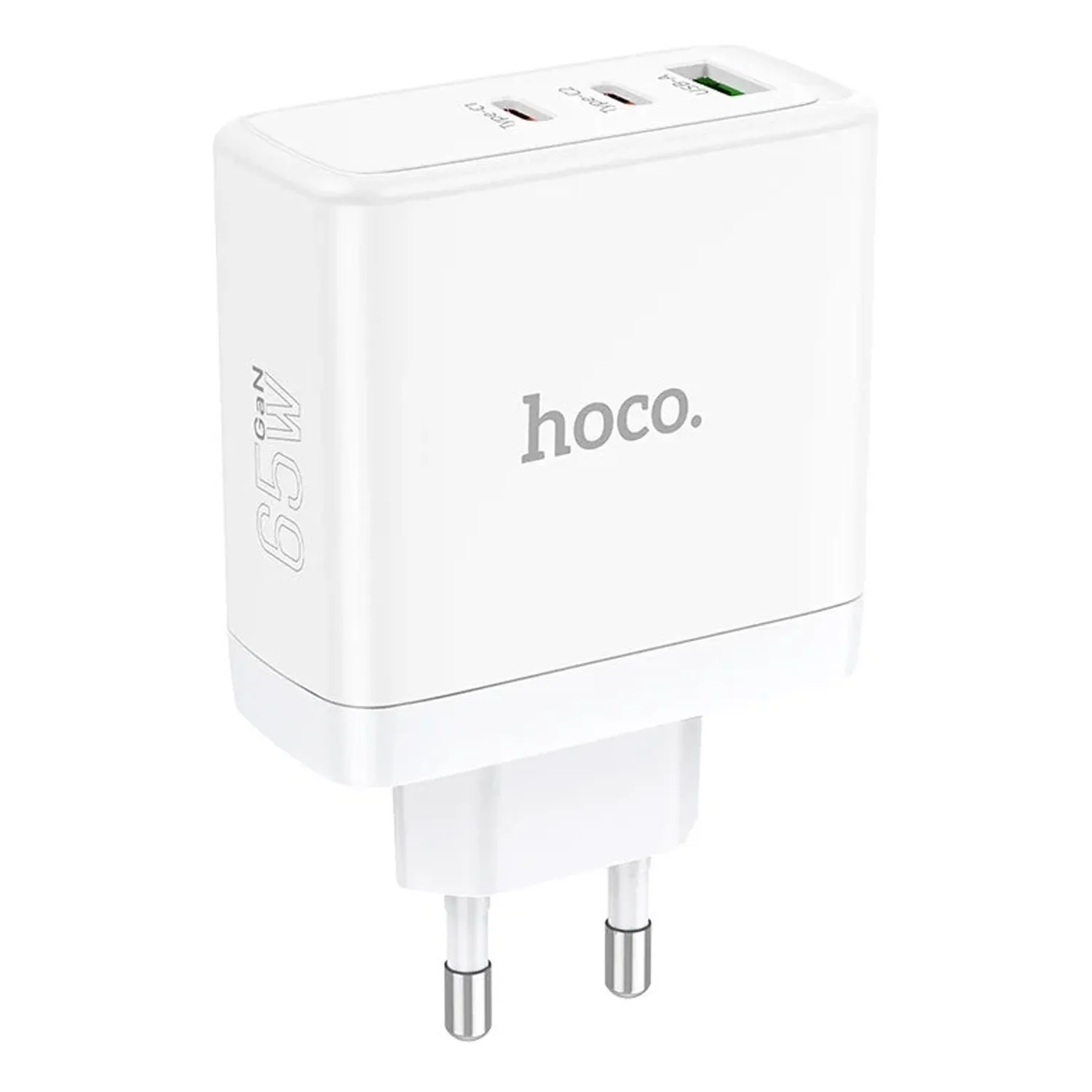 Сетевое зарядное устройство HOCO N30 2xPD, 1xQC 3.0  65W (белый)