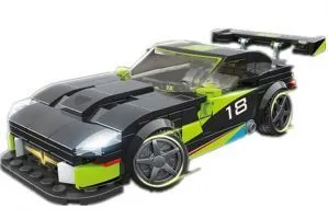 Конструктор Quan Guan "Dodge ACR" пластиковый Автомобиль, 330 деталей (черный-зеленый)
