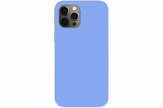 Чехол силиконовый для Apple iPhone 12 Pro Max (небесно-голубой)