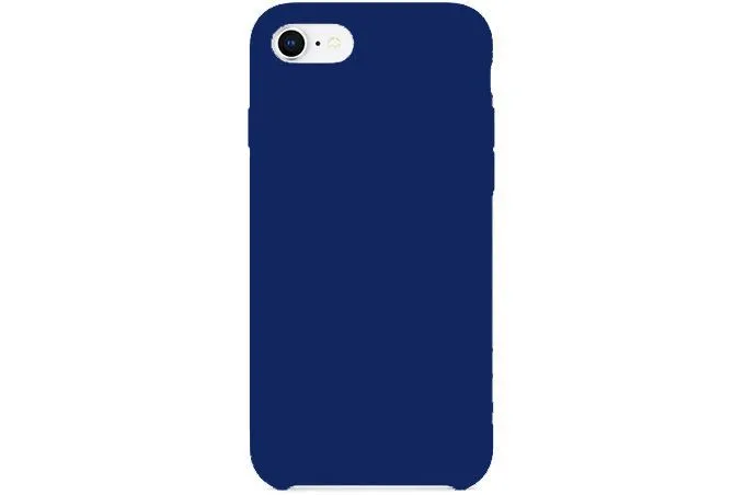 Чехол силиконовый для Apple iPhone 7, iPhone 8, iPhone SE 2020 (темно-синий)