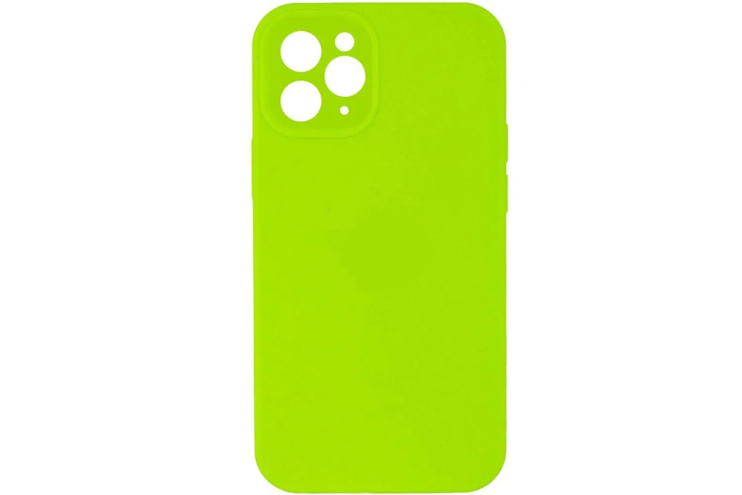 Чехол силиконовый с защитой камеры для Apple iPhone 12 Pro (ярко - зеленый)