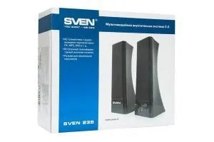 Колонки SVEN 235, чёрный, акустическая система 2.0, мощность 2х2 Вт(RMS)
