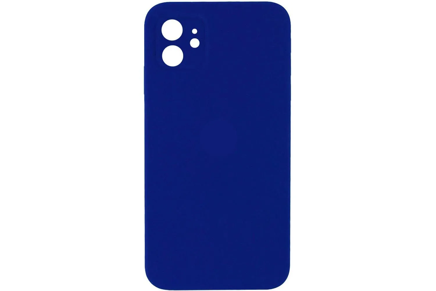 Чехол силиконовый с защитой камеры для Apple iPhone 12 (ярко - синий)