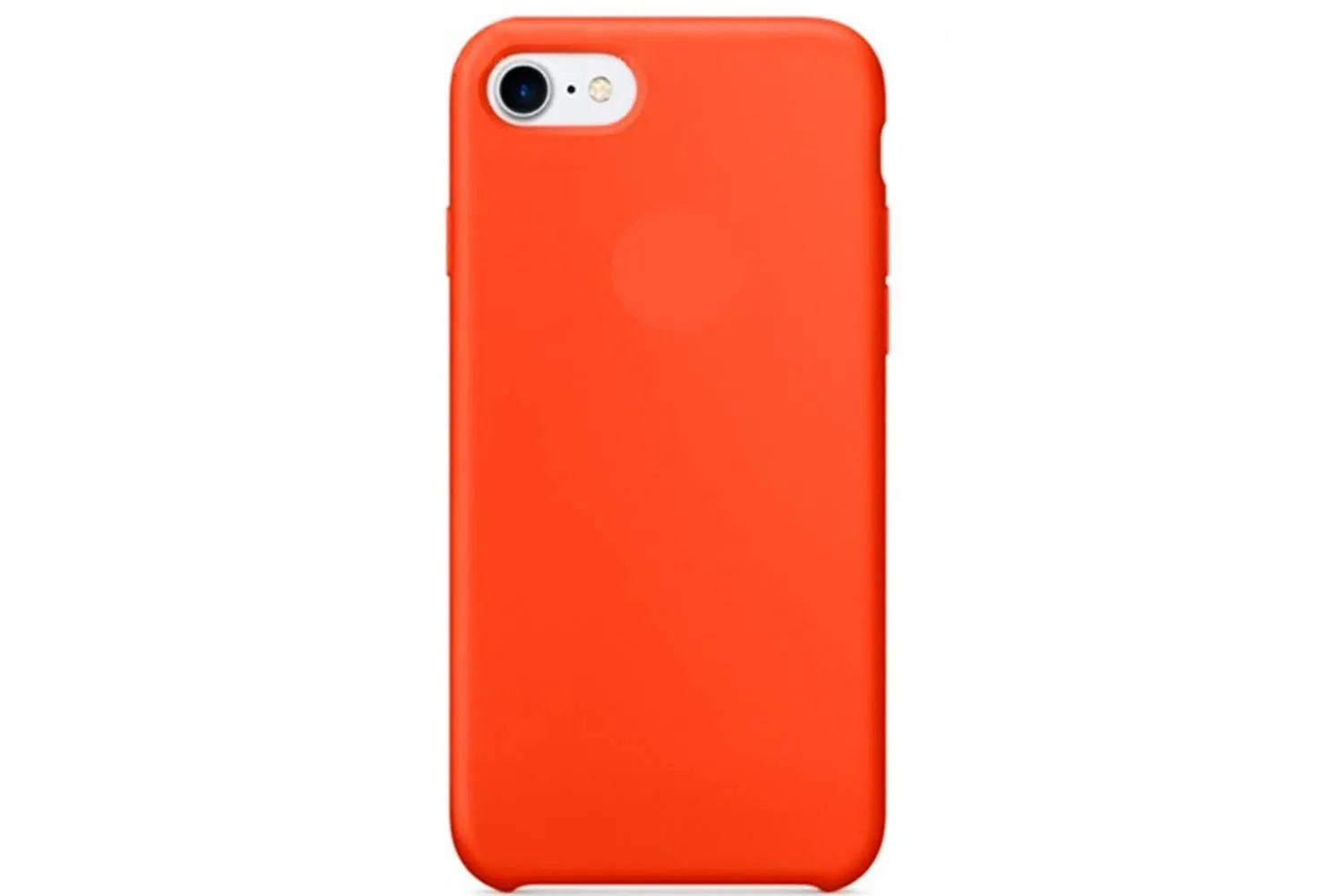 Чехол силиконовый для Apple iPhone 7, iPhone 8, iPhone SE 2020 (ярко-оранжевый)
