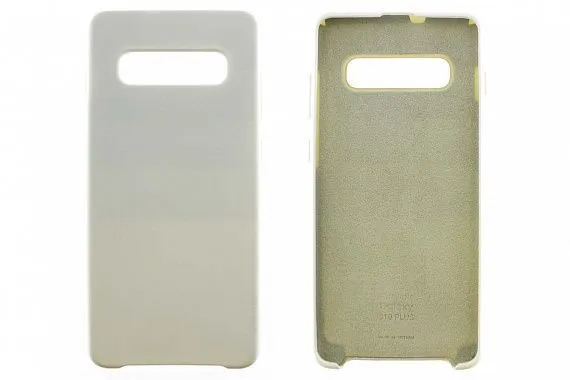 Чехол силиконовый для Samsung Galaxy S10 Plus SM-G975F (белый)