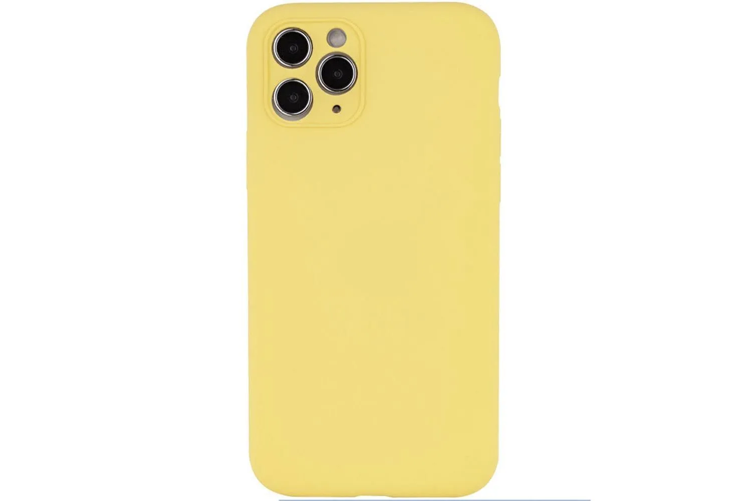 Чехол силиконовый с защитой камеры для Apple iPhone 12 Pro (желтый)