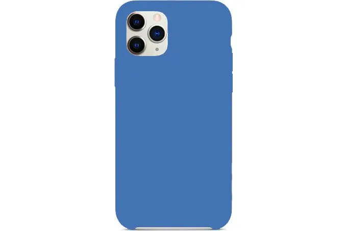 Чехол силиконовый для Apple iPhone 11 Pro полное покрытие (темно - голубой)