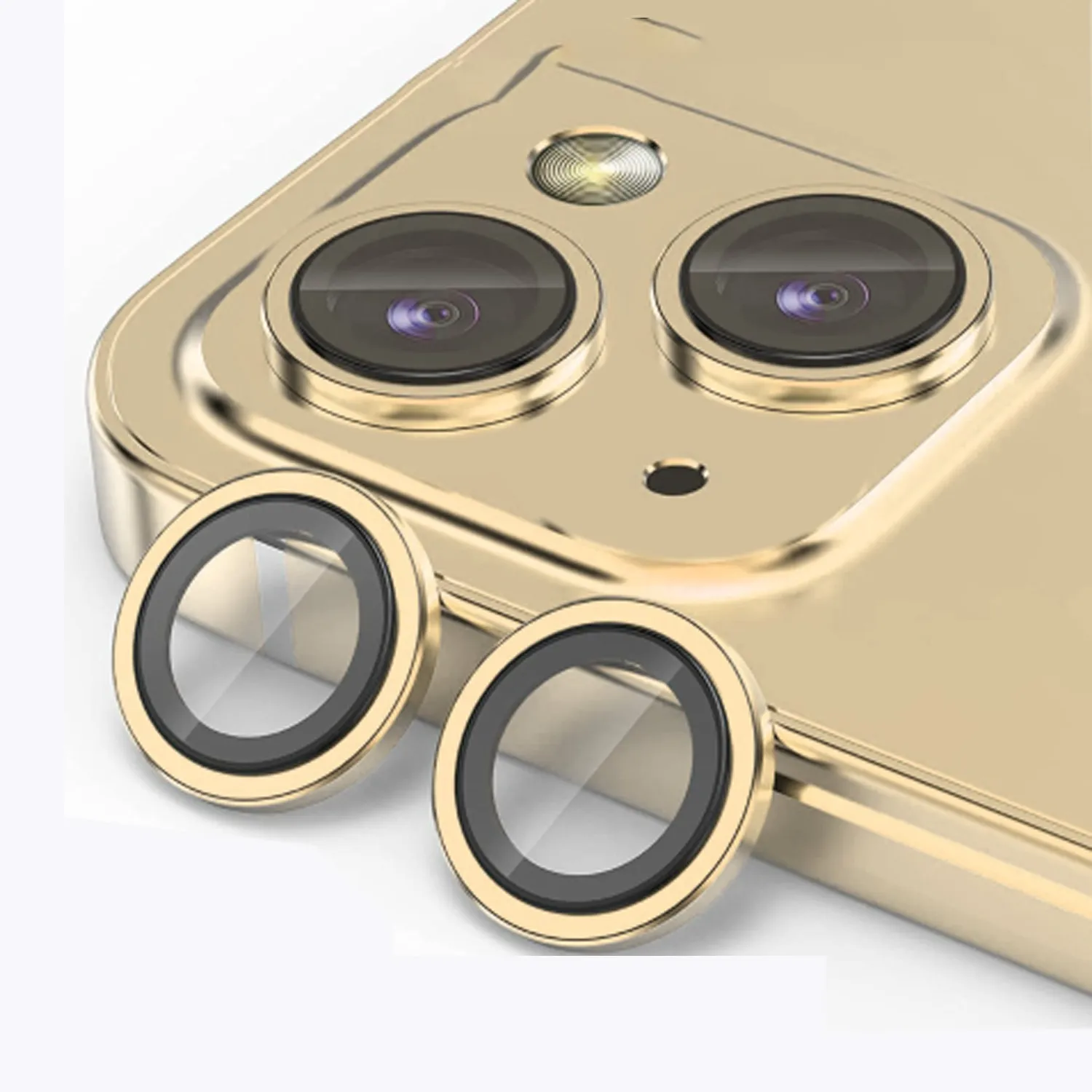 Защитные линзы для камеры Remax GL89 Apple iPhone 15, 15 Plus (золото)