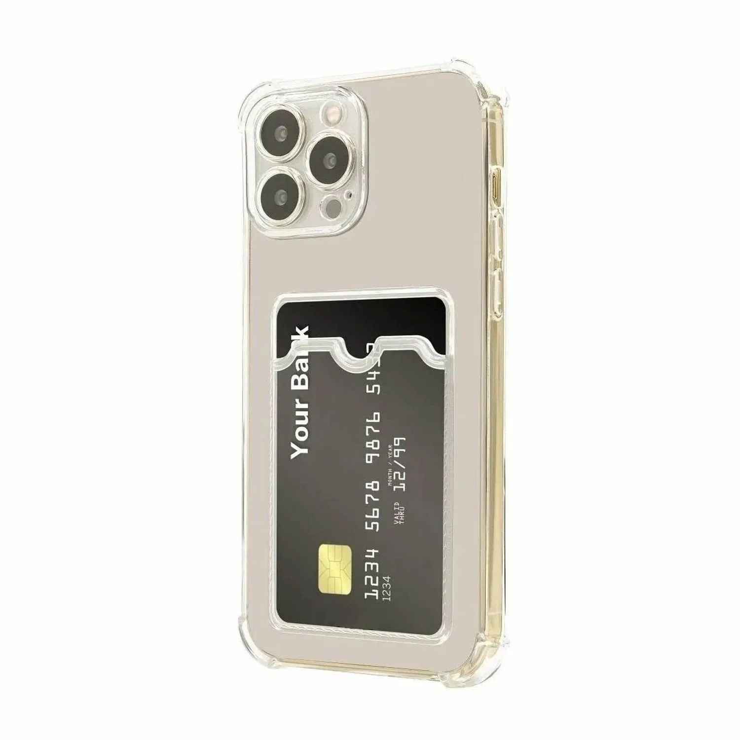 Силиконовый чехол с кармашком под карточку Apple iPhone 15 Pro Max