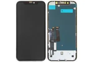 Дисплей Apple iPhone XR Hancai с металлической рамкой (черный)