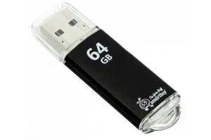 Флеш-накопитель USB 2.0 64GB SmartBuy V-Cut (черный) 