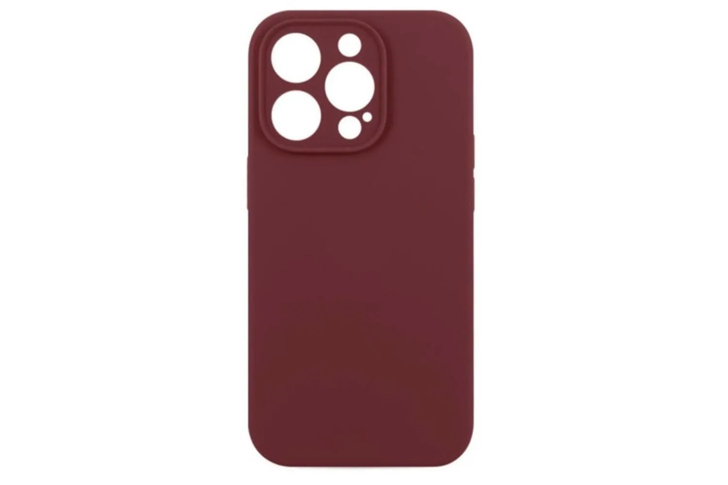 Чехол силиконовый с защитой камеры для Apple iPhone 13 Pro  (бордовый)