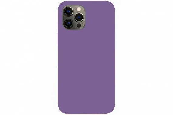 Чехол силиконовый для Apple iPhone 12, 12 Pro (пурпурный)