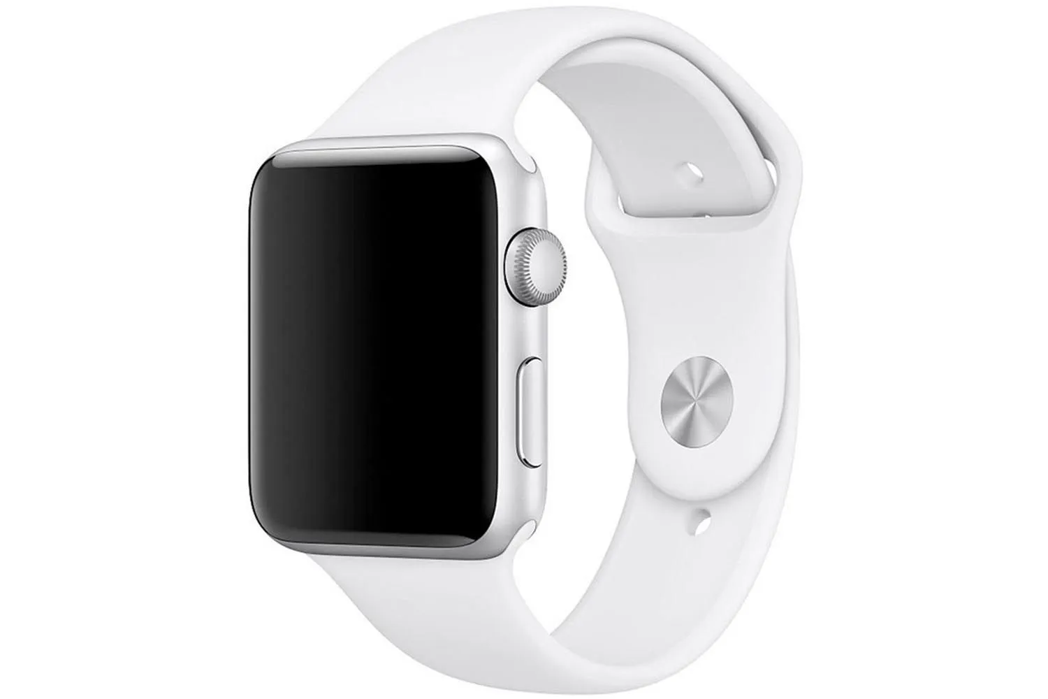 Ремешок силиконовый Apple Watch 38mm, 40mm, 41mm, MS (белый)