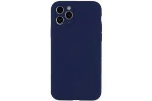 Чехол силиконовый с защитой камеры для Apple iPhone 12 Pro Max (синий)