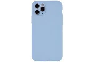 Чехол силиконовый с защитой камеры для Apple iPhone 12 Pro (голубой)