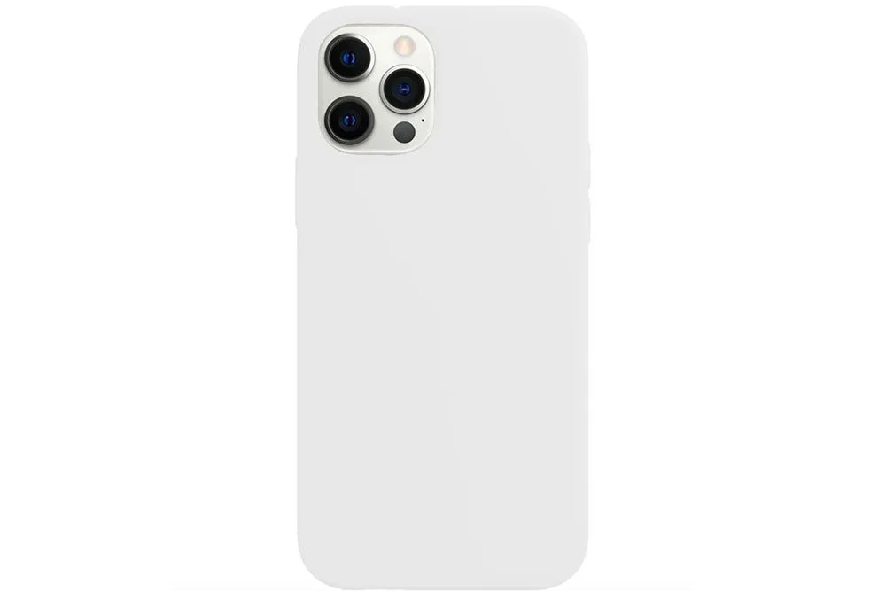 Чехол силиконовый для Apple iPhone 12, iPhone 12 Pro (белый)