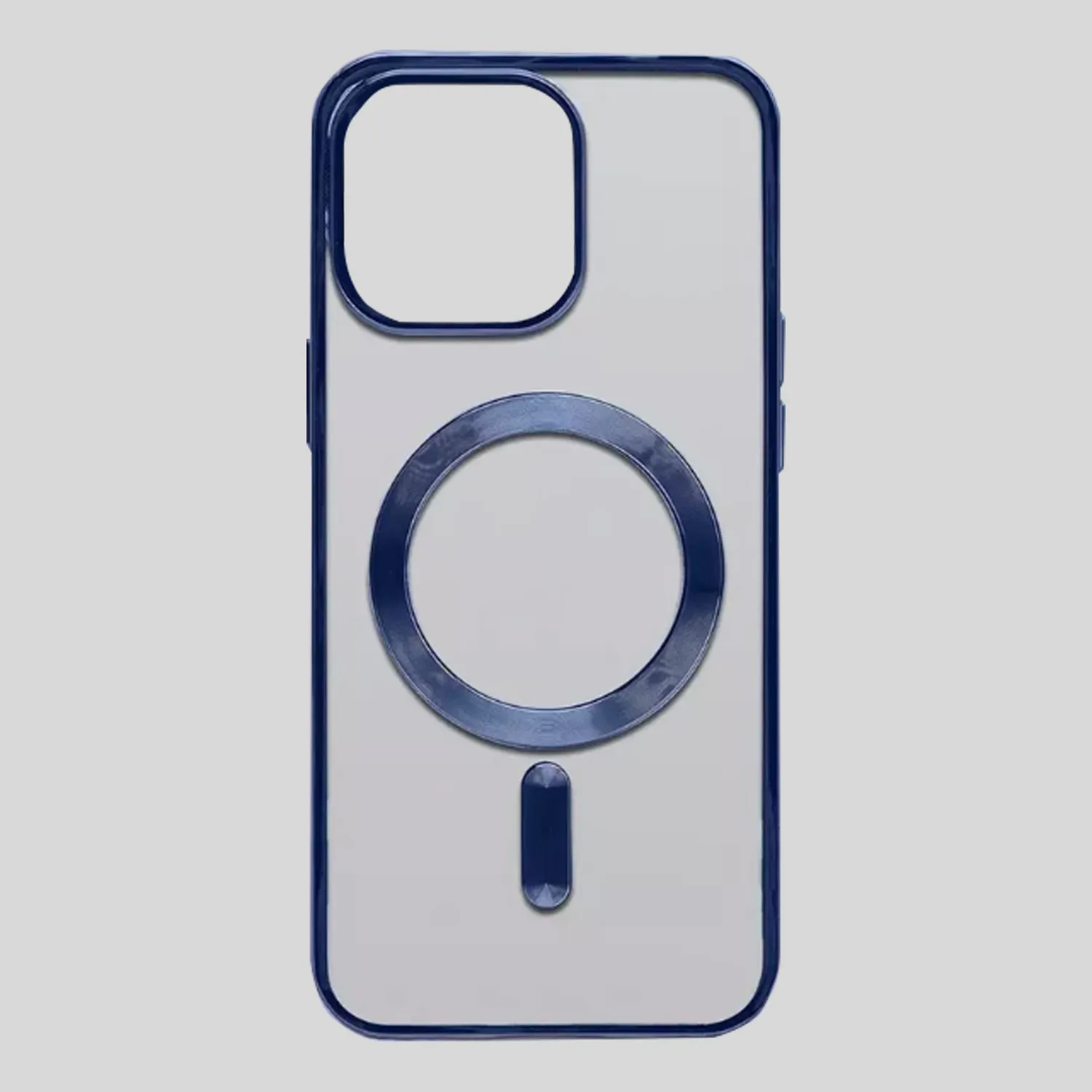 Чехол прозрачный силиконовый для Apple iPhone 14, iPhone 13 с MagSafe (голубой)