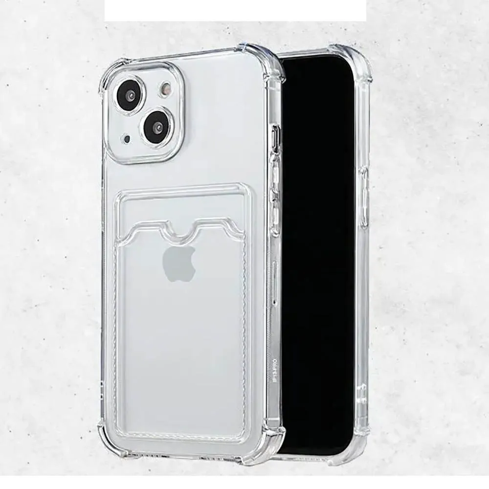 Силиконовый чехол с кармашком под карточку ANTI-SHOCK с усиленными углами Apple iPhone 13, iPhone 14