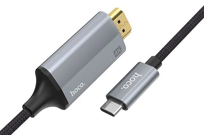 Кабель HOCO UA16 Type-C to HDMI HD (серый)