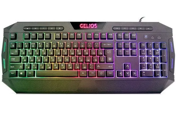 Проводная Клавиатура игровая Defender Gelios GK-174DL мембранная радужная подсветка (чёрный)