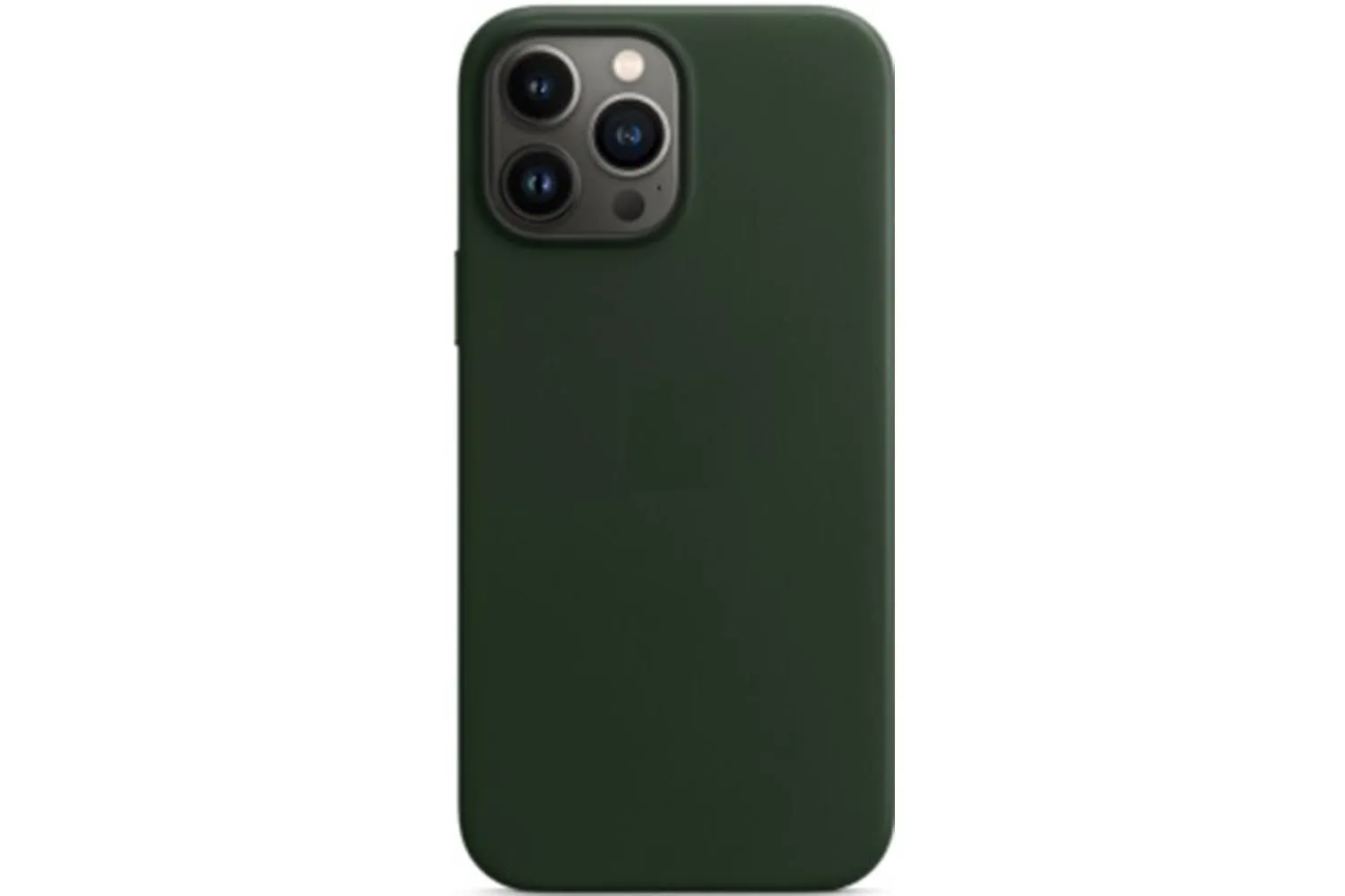 Чехол силиконовый для Apple iPhone 13 Pro Max (тёмно - зелёный)
